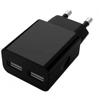 Nabíjačka WG 2xUSB 2,1 A + kábel Lightning, čierna