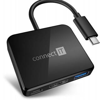 USB-C hub 3v1 Connect It CHU-7050-BK