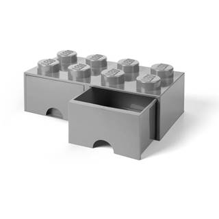 Sivý úložný box s dvoma zásuvkami LEGO®