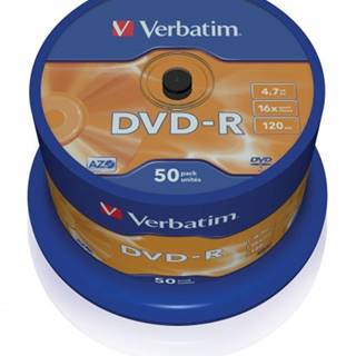 Verbatim DVD-R 4,7GB 16x, 50ks