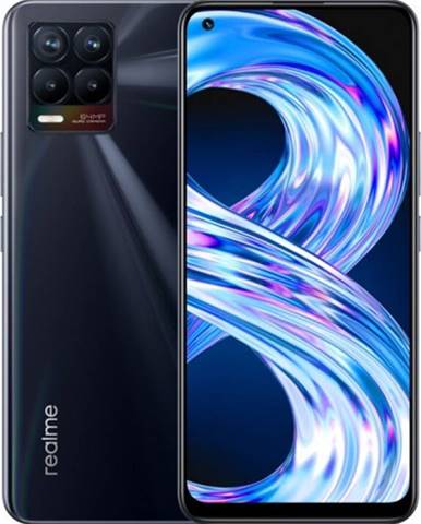 Mobilný telefón Realme 8 6 GB/128 GB, lesklý čierny