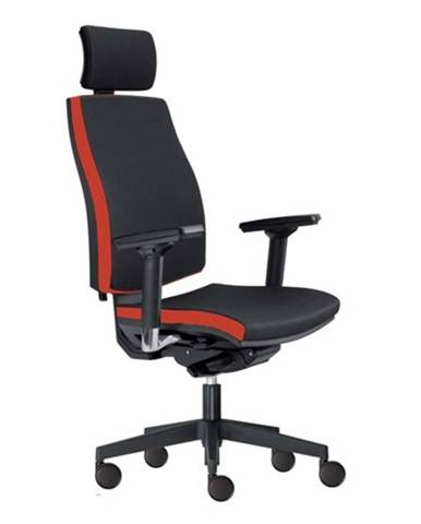 Kancelárska stolička JOHN čierna/červená