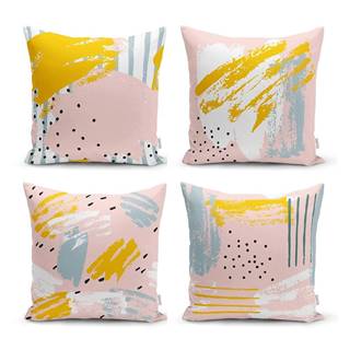 Súprava 4 dekoratívnych obliečok na vankúše Minimalist Cushion Covers Pastel Design, 45 x 45 cm