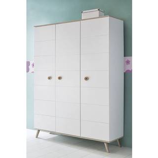 Modern Living ŠATNÁ SKRIŇA, biela, farby duba, 125/202/55 cm