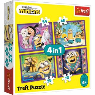 TREFL Já Padouch 3: Ve světě Mimoňů 4v1 35,48,54,70 dielov puzzle