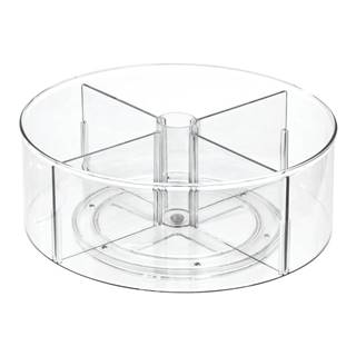 Okrúhly transparentný úložný box iDesign The Home Edit, Ø 29 cm