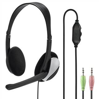 Hama HAMA 139900 PC OFFICE STEREO HEADSET HS-P100, CIERNY, značky Hama