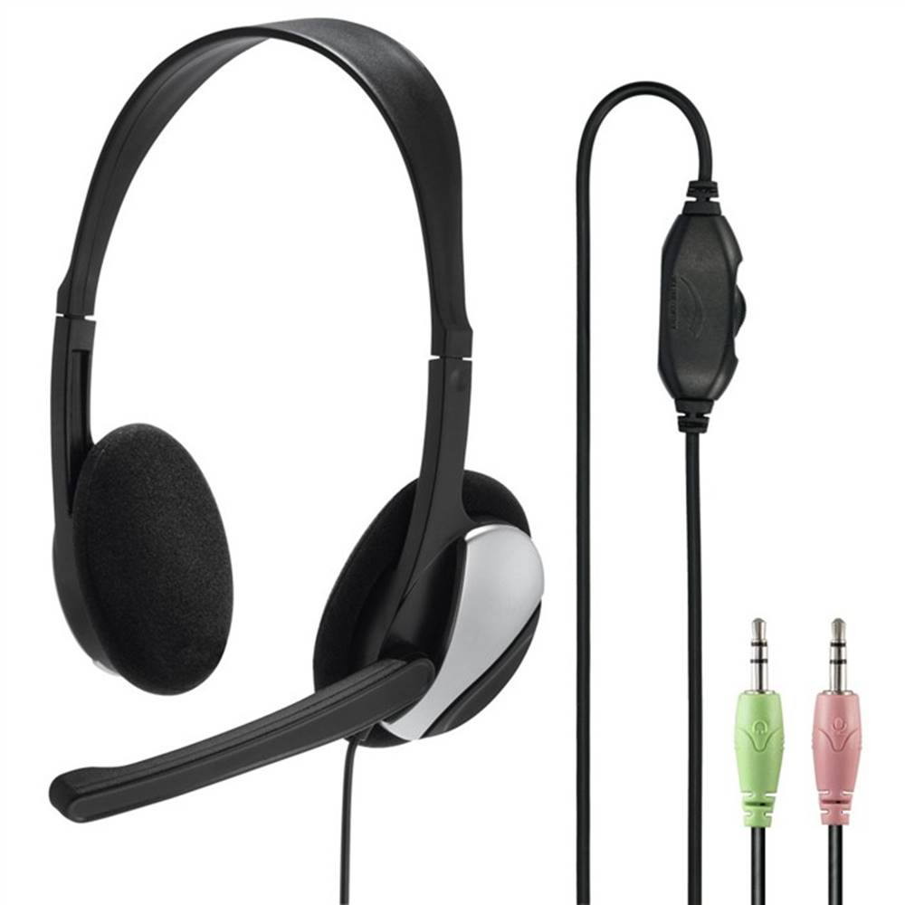 Hama HAMA 139900 PC OFFICE STEREO HEADSET HS-P100, CIERNY, značky Hama