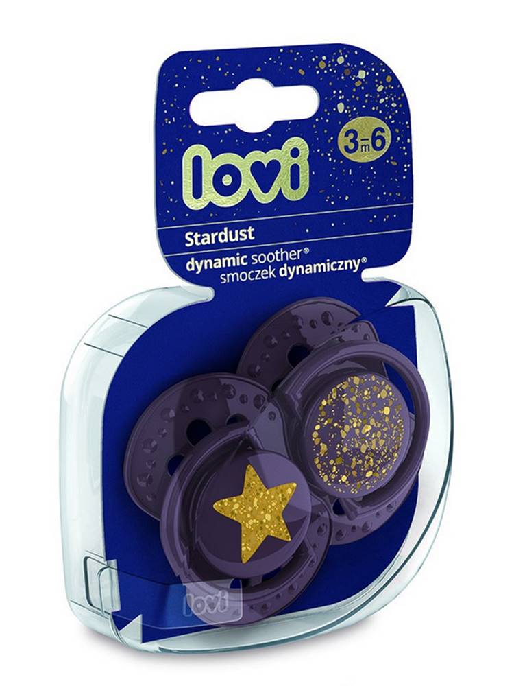 LOVI  DYNAMICKY UTISUJUCI CUMLIK 3-6M 2KS STARDUST FIALOVY, značky LOVI