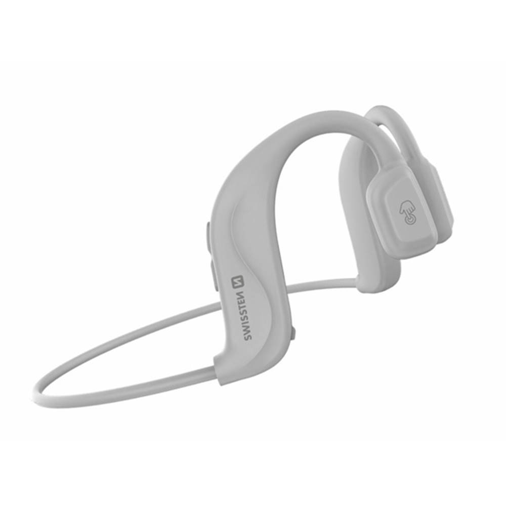 Swissten SWISSTEN Bezdrôtové bluetooth slúchadlá Bone conduction, mikrofón, ovládanie hlasitosti, biela, šport. typ bluetooth, značky Swissten