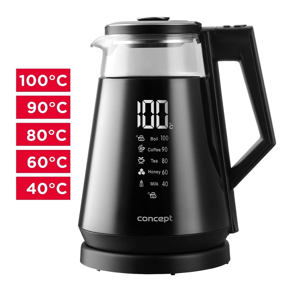 Concept  RK4170 digitálna rýchlovarná kanvica Thermosense 1,7 l, značky Concept