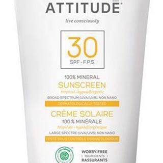 ATTITUDE 100% minerálny opaľovací krém (SPF 30) s vôňou Tropical 150 g