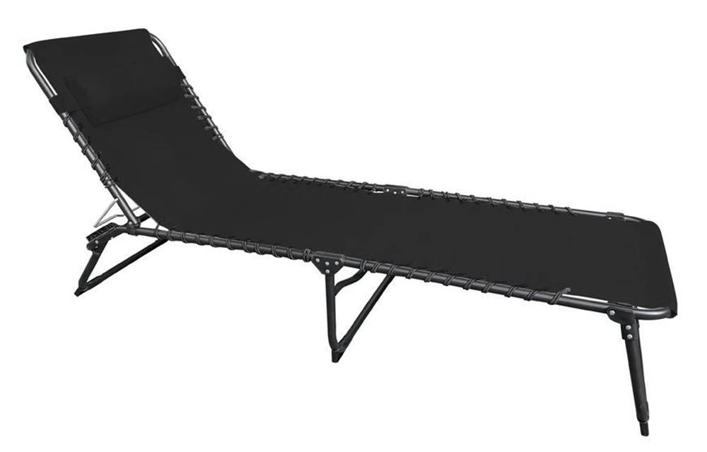 ST LEISURE EQUIPMENT Lehatko VERACRUZ, čierne, polohovateľné, 190x58x28 cm, značky ST LEISURE EQUIPMENT