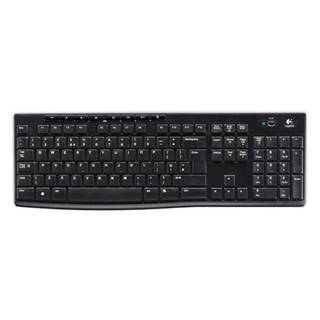 Logitech K270, Klávesnica AAA, US, multimediál., bezdrôtový prijímač USB typ 2.4 GHz, bezdrôtová, čierna