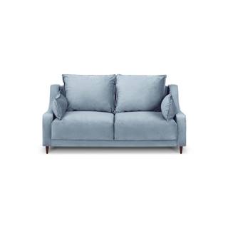 Svetlomodrá zamatová pohovka Mazzini Sofas Freesia, 150 cm