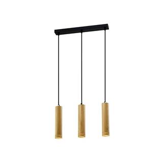 Candellux Lighting Závesné svietidlo s kovovým tienidlom v čierno-zlatej farbe 6x46 cm Tubo - , značky Candellux Lighting