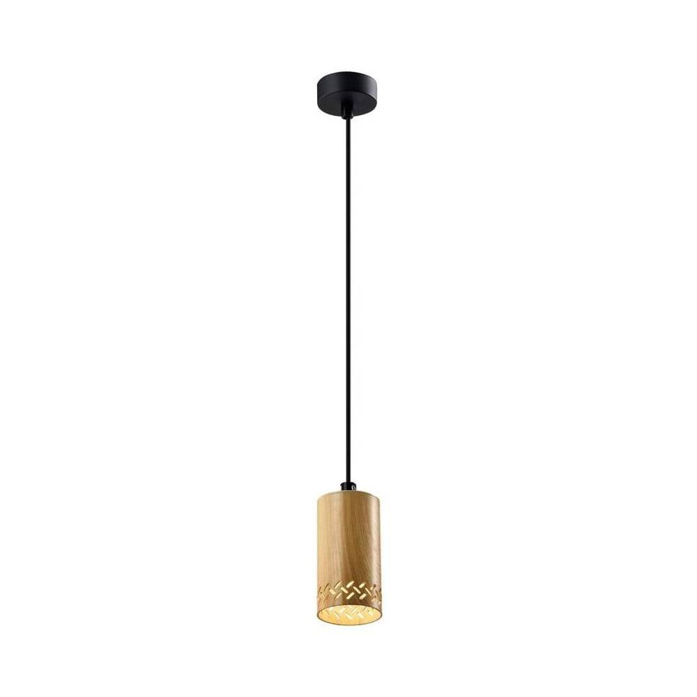 Candellux Lighting Závesné svietidlo s kovovým tienidlom v čierno-zlatej farbe ø 7 cm Tubo - , značky Candellux Lighting