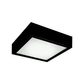 Čierne štvorcové stropné svietidlo Lamkur Plafond, 27,5 x 27,5 cm