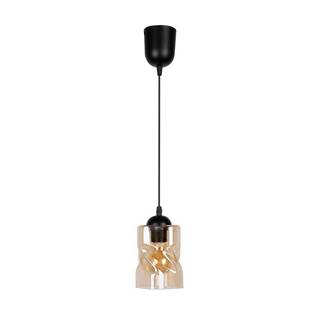 Candellux Lighting Čierne závesné svietidlo so skleneným tienidlom ø 10 cm Felis - , značky Candellux Lighting