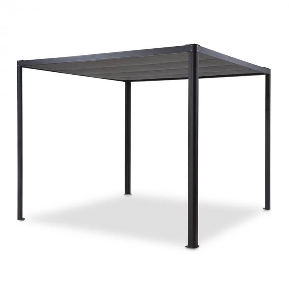 Blumfeldt  Pantheon RemoteShade, altánok, motorizovaná strecha, 3 x 3 m, 280 g/m², sivý, značky Blumfeldt