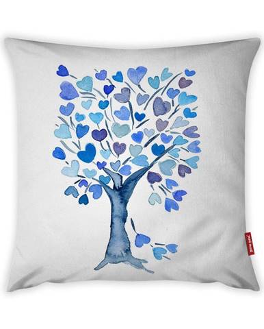 Obliečka na vankúš Vitaus Love Tree Azul, 43 × 43 cm