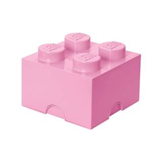 Svetloružový úložný box štvorec LEGO®