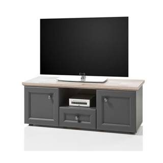 Sconto TV stolík TOSKANA 5 timber wood/sivá, značky Sconto